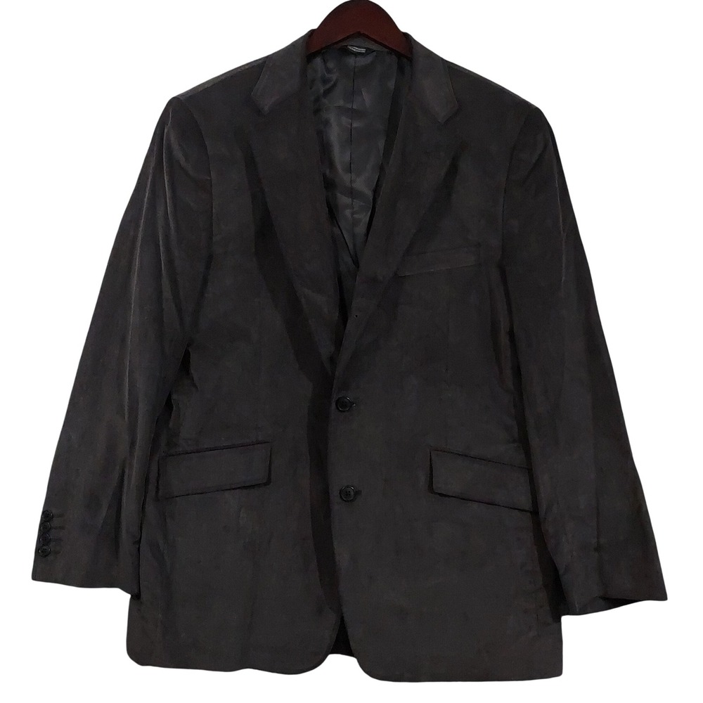 Structure‎ Blazer Mens Large Gray Corduroy Two Button Notched Lapel Jacket